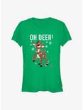 Rudolph The Red-Nosed Reindeer Rudolph Lights Tangle Girls T-Shirt, KELLY, hi-res