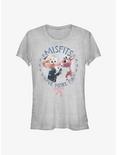 Rudolph The Red-Nosed Reindeer Shiny Nose Misfit Girls T-Shirt, ATH HTR, hi-res