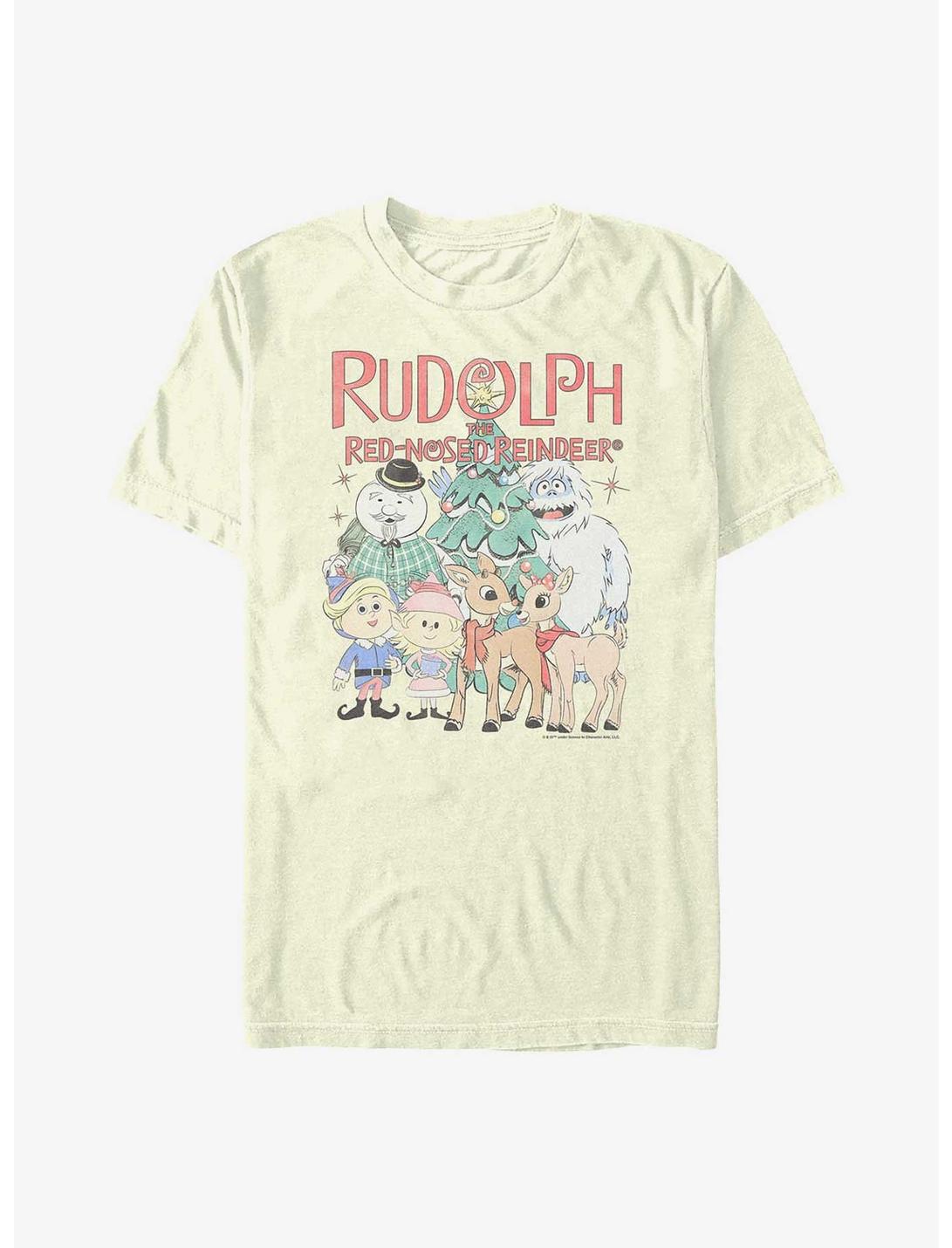Rudolph The Red-Nosed Reindeer Rudolph Group T-Shirt, NATURAL, hi-res