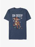 Rudolph The Red-Nosed Reindeer Rudolph Lights Tangle T-Shirt, NAVY HTR, hi-res