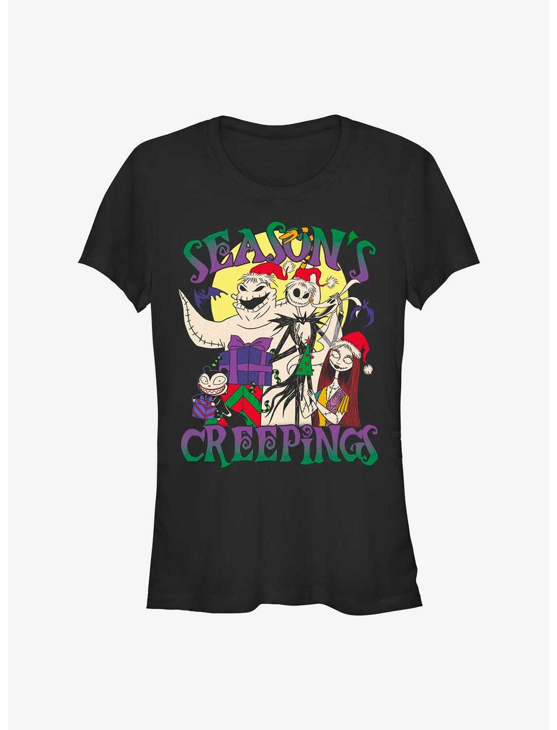 The Nightmare Before Christmas Season's Creepings Oogie, Jack & Sally Girls T-Shirt, BLACK, hi-res