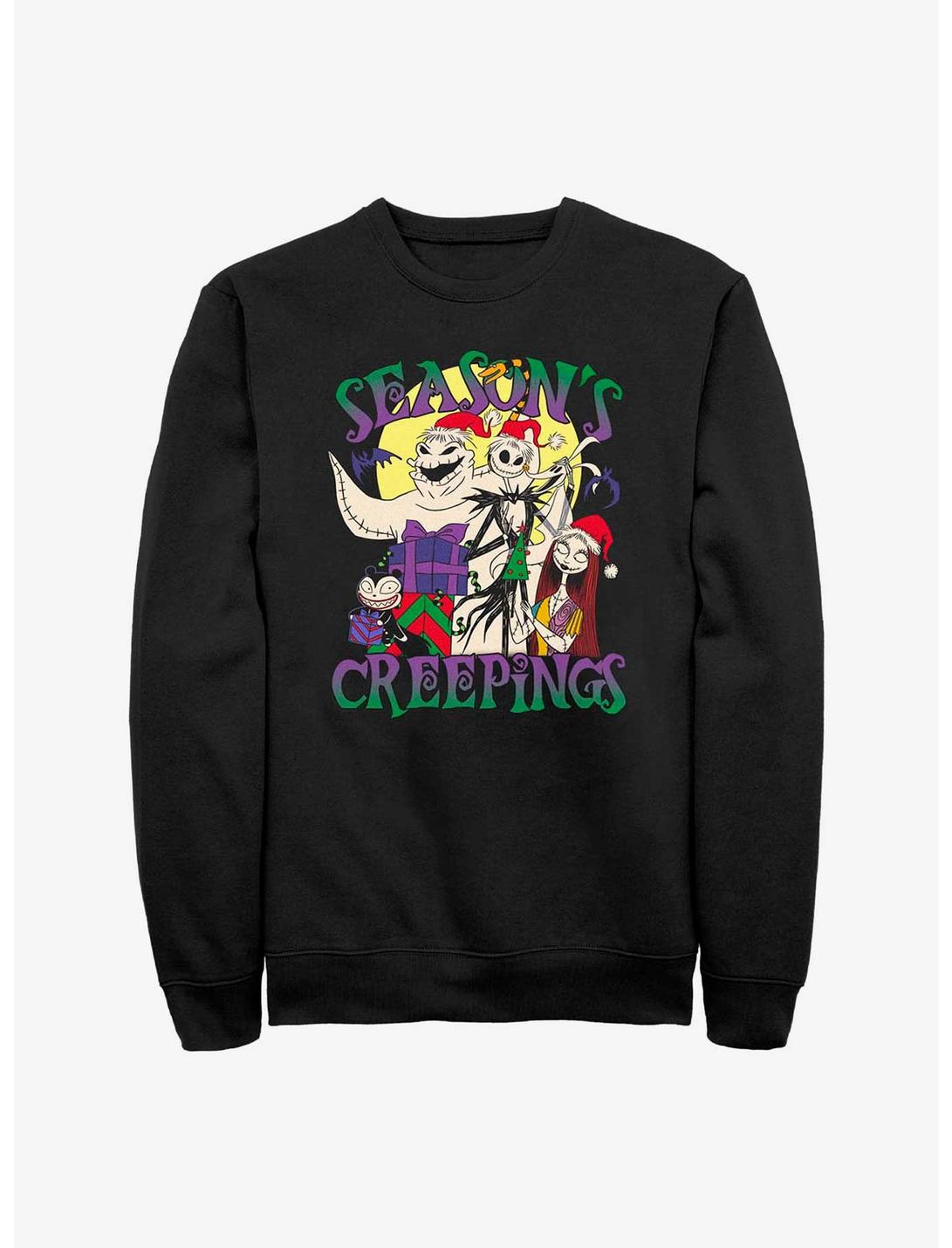 The Nightmare Before Christmas Season's Creepings Crew Sweatshirt, BLACK, hi-res