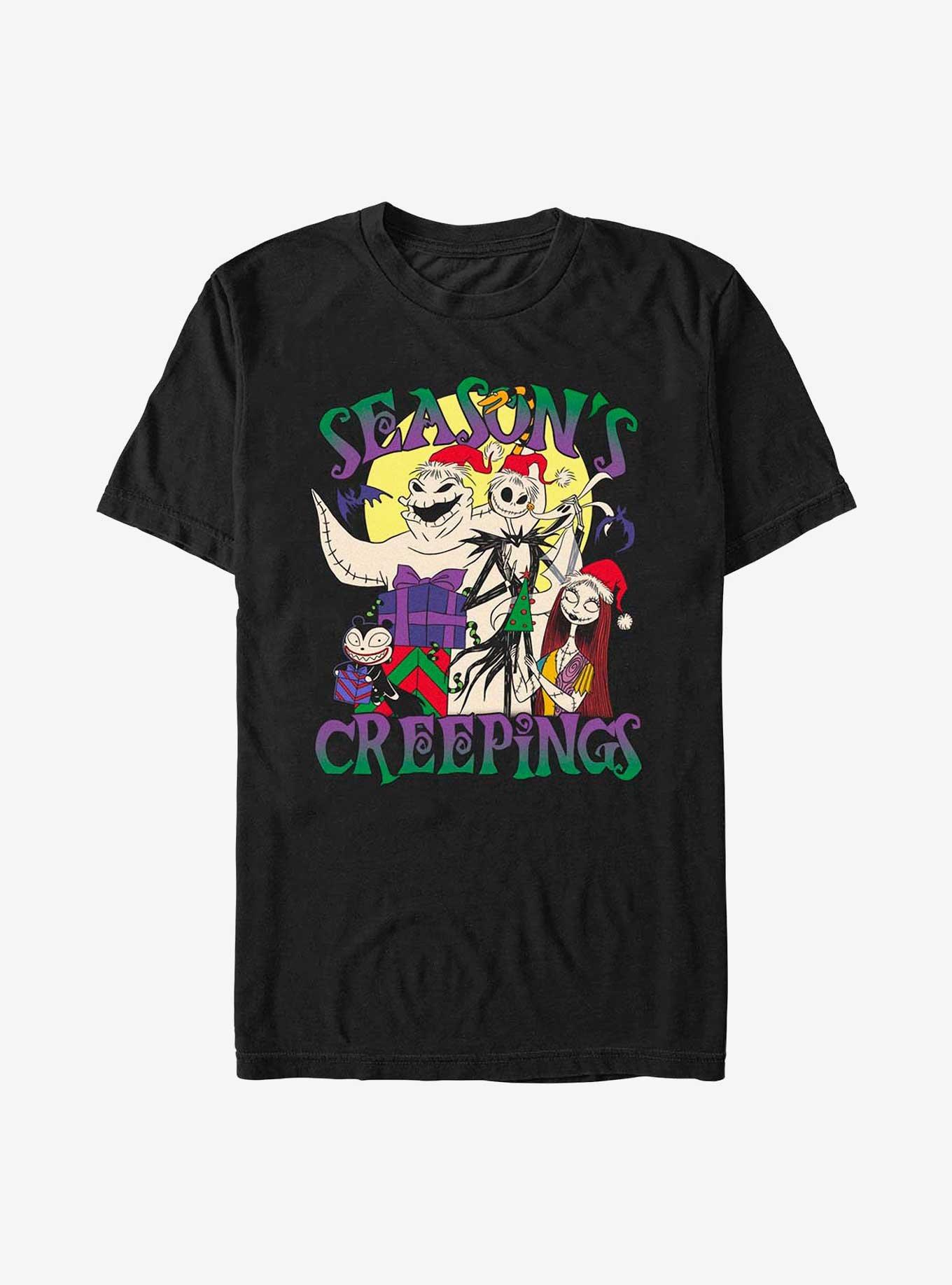 The Nightmare Before Christmas Season's Creepings Oogie, Jack & Sally T-Shirt, BLACK, hi-res