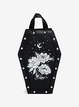 Floral Celestial Coffin Mini Backpack