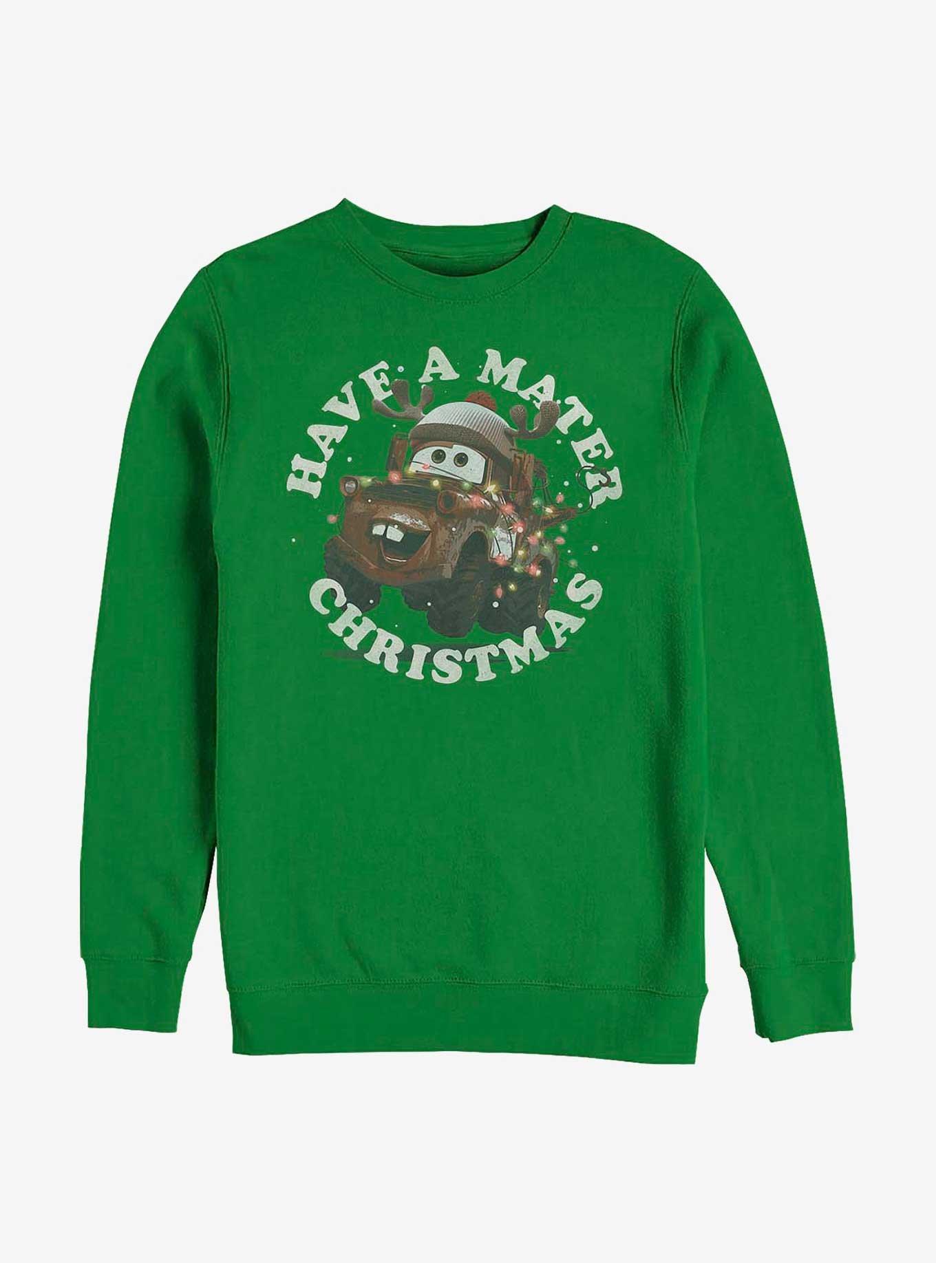 Disney Pixar Cars A Mater Christmas Crew Sweatshirt, KELLY, hi-res