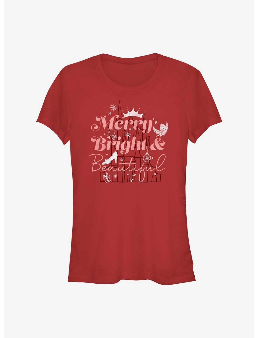 Disney Princess Merry And Bright Girls T-Shirt, RED, hi-res
