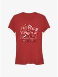 Disney Princess Merry And Bright Girls T-Shirt, RED, hi-res