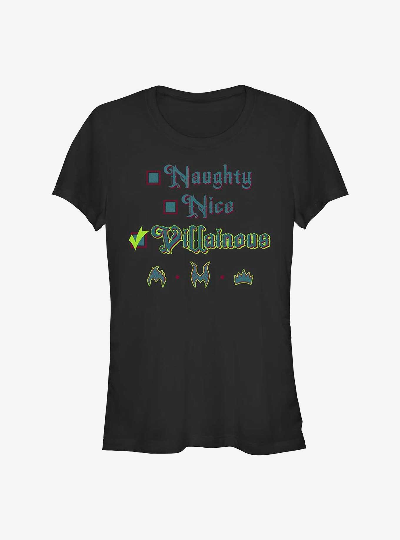 Disney Princess Naughty Nice Villainous Girls T-Shirt, BLACK, hi-res