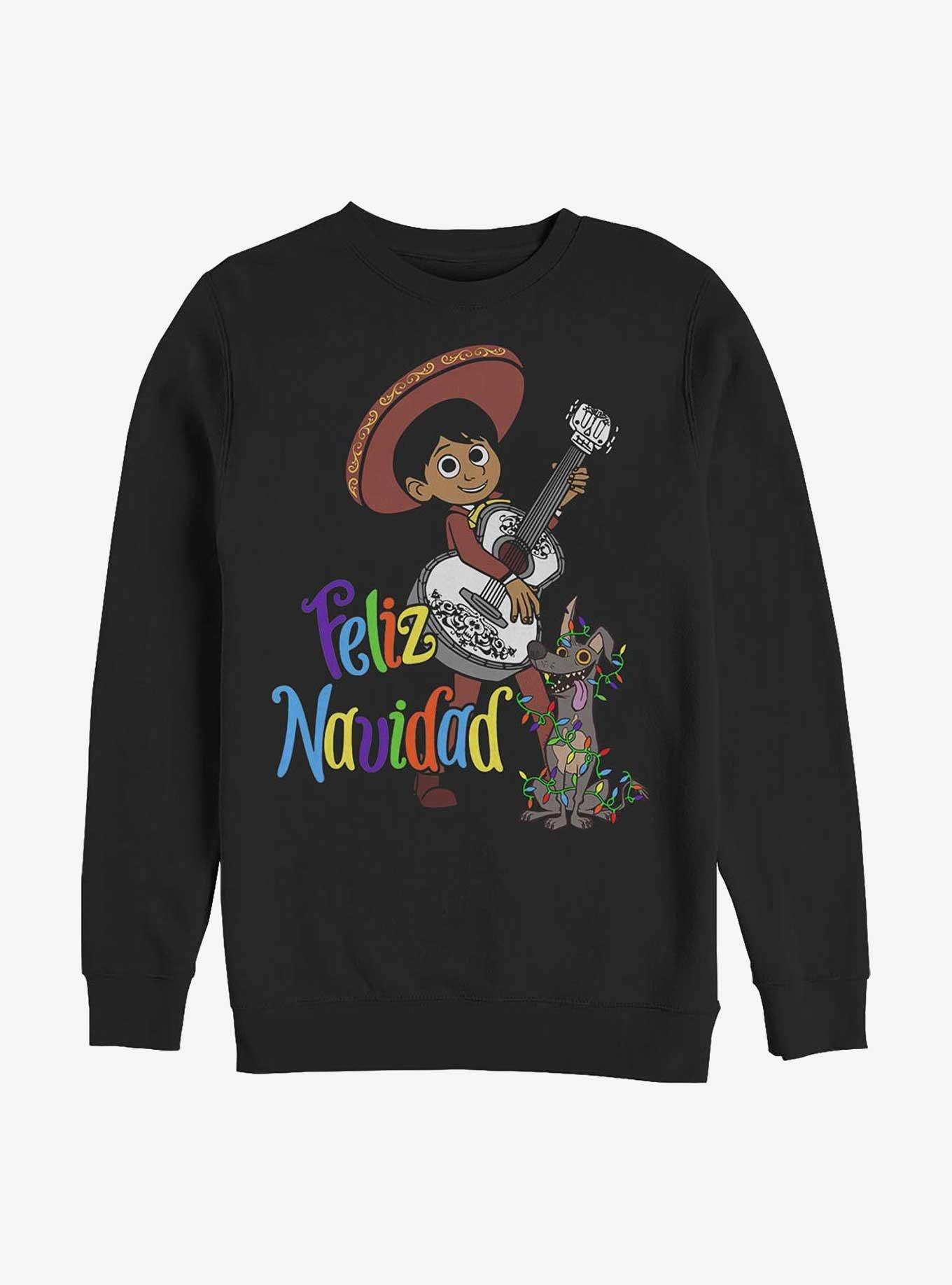 Disney Pixar Coco Coco Feliz Navidad Crew Sweatshirt, , hi-res