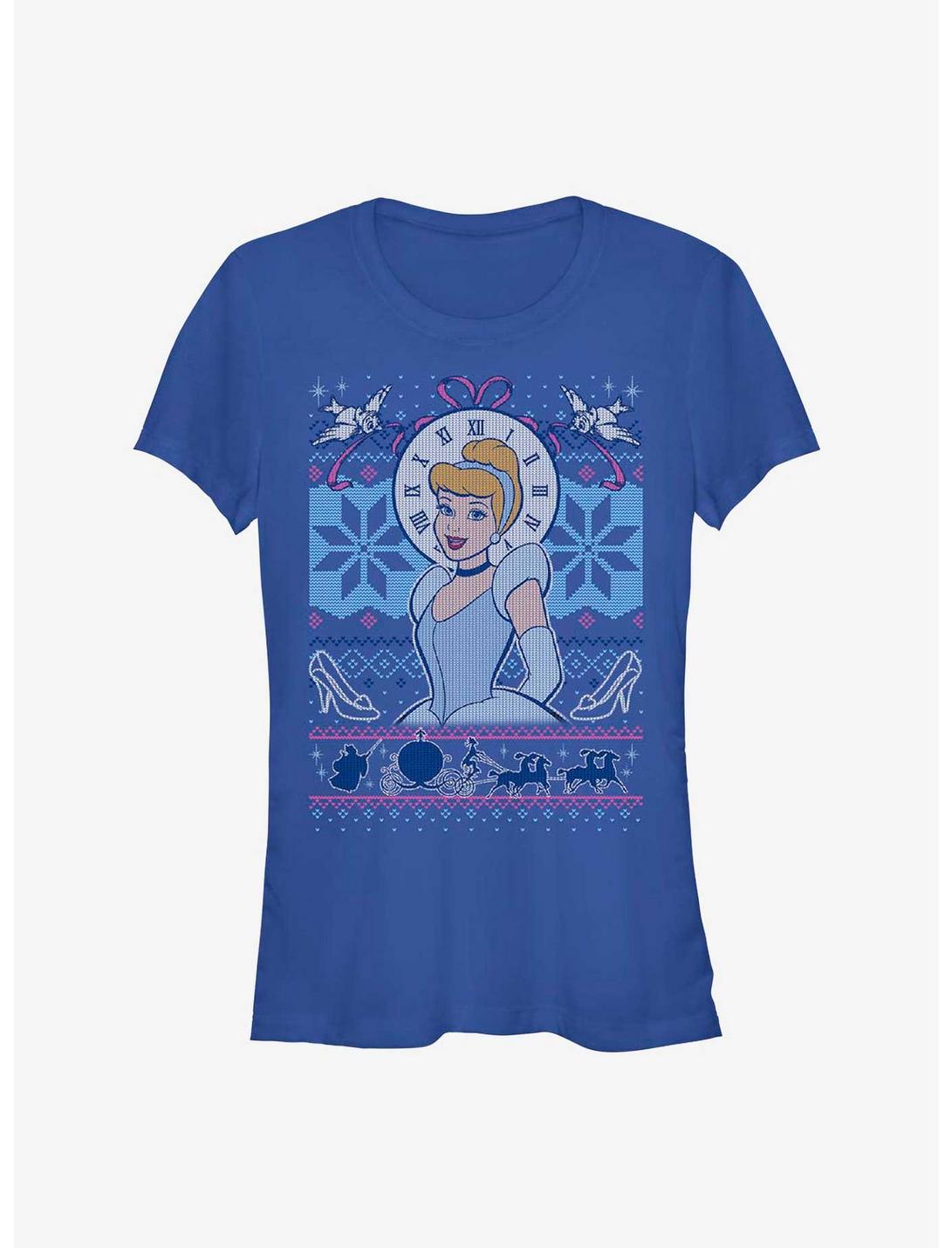 Disney Princess Cinderella Ugly Holiday Girls T-Shirt, ROYAL, hi-res