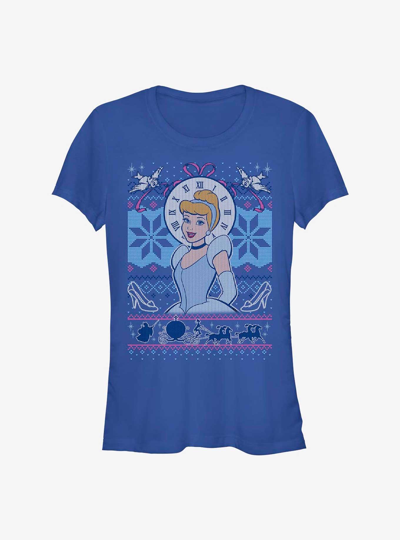 Disney Princess Cinderella Ugly Holiday Girls T-Shirt, ROYAL, hi-res