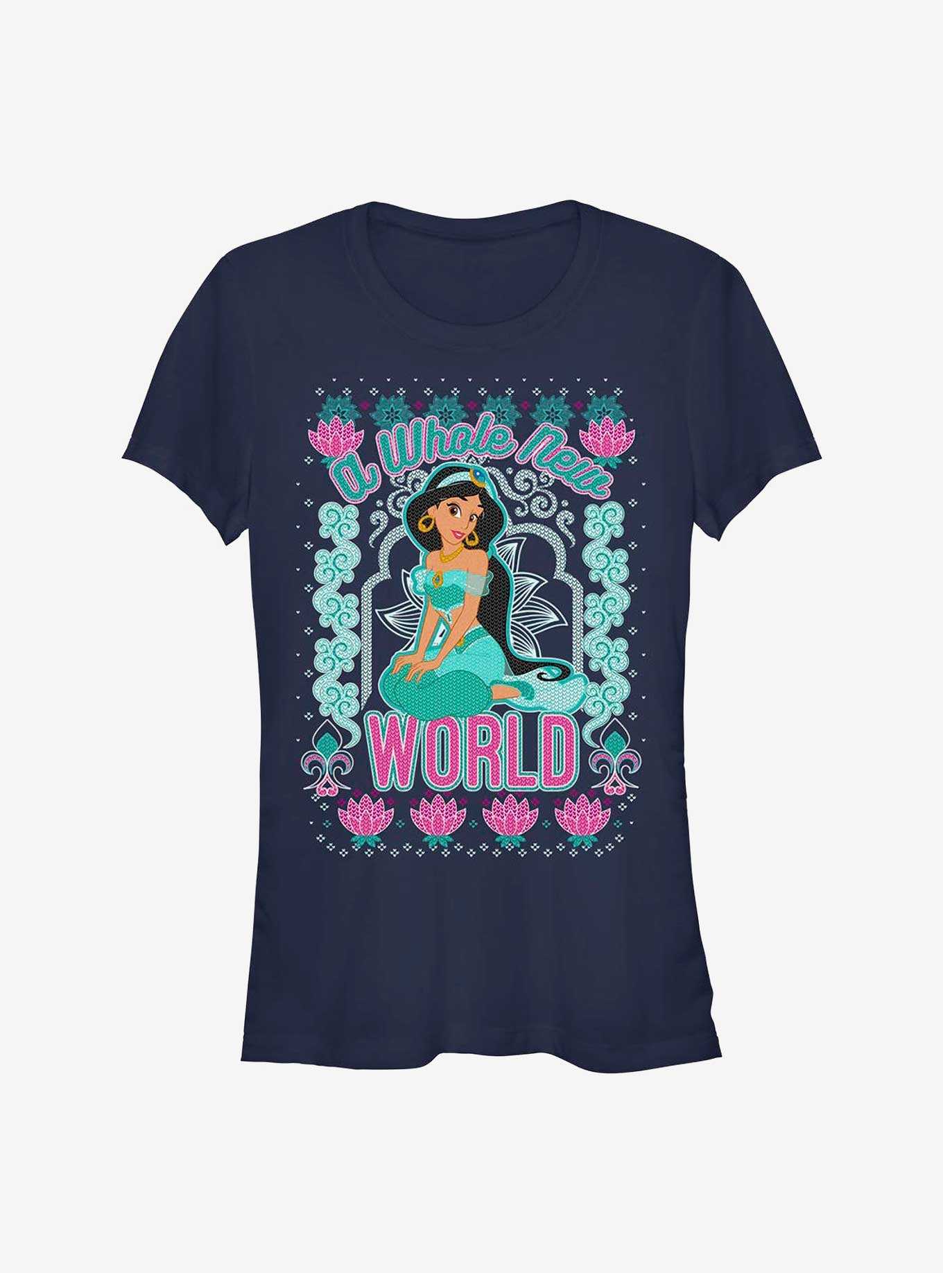 Disney Princess Jasmine World Ugly Holiday Girls T-Shirt, , hi-res