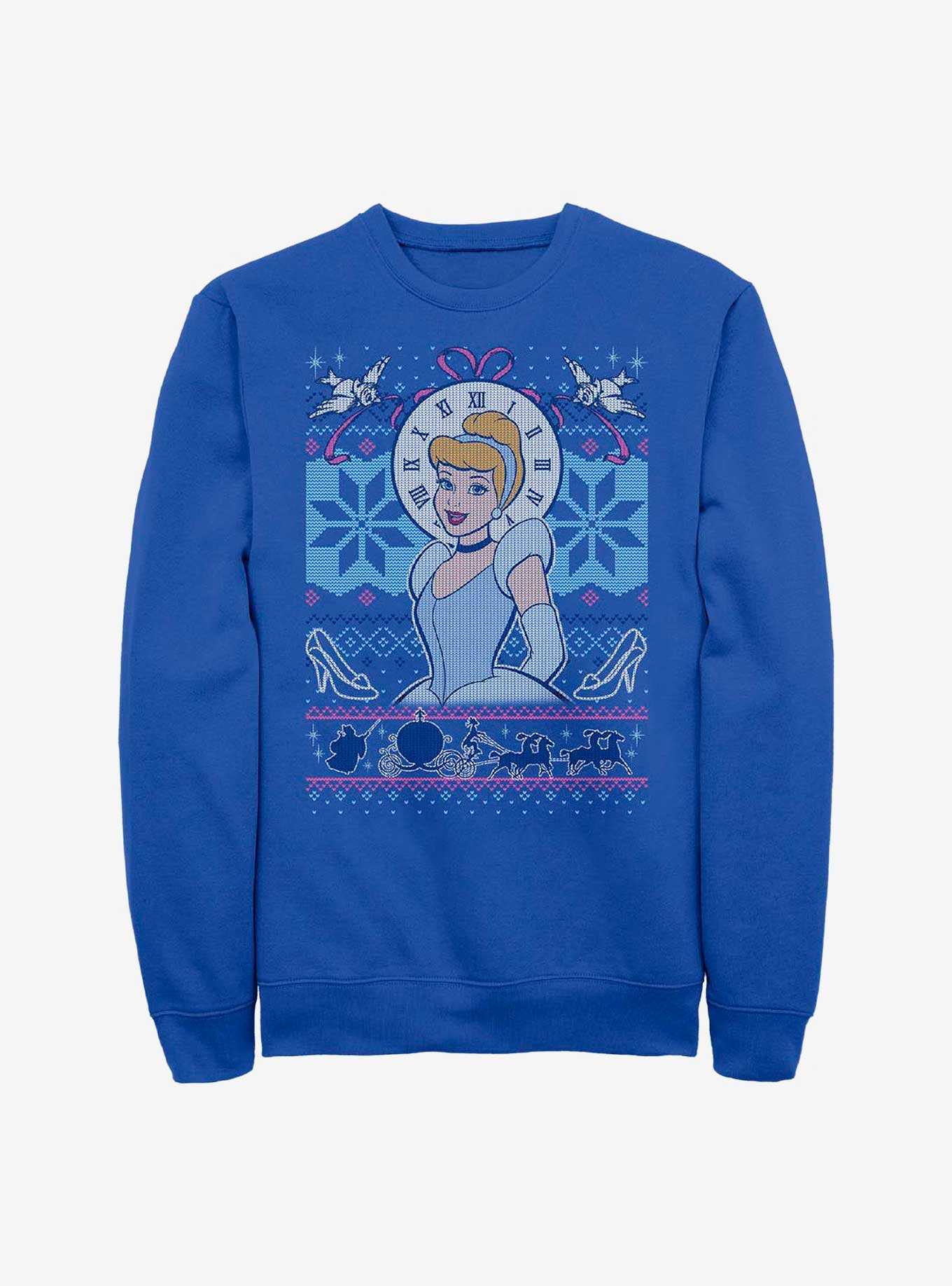 Disney Princess Cinderella Ugly Holiday Crew Sweatshirt, , hi-res