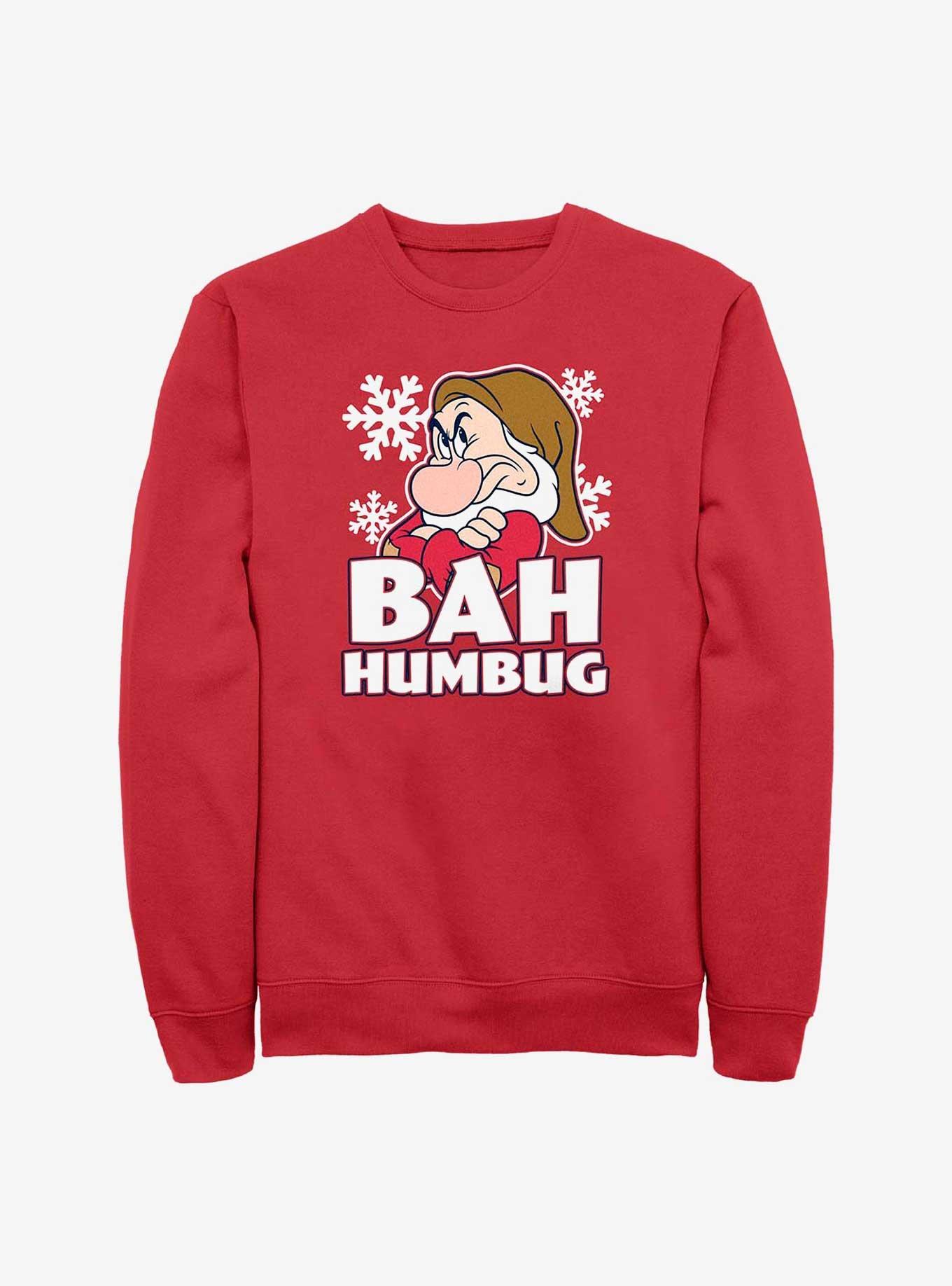 Disney Princess Snow White Grumpy Humbug Crew Sweatshirt, RED, hi-res