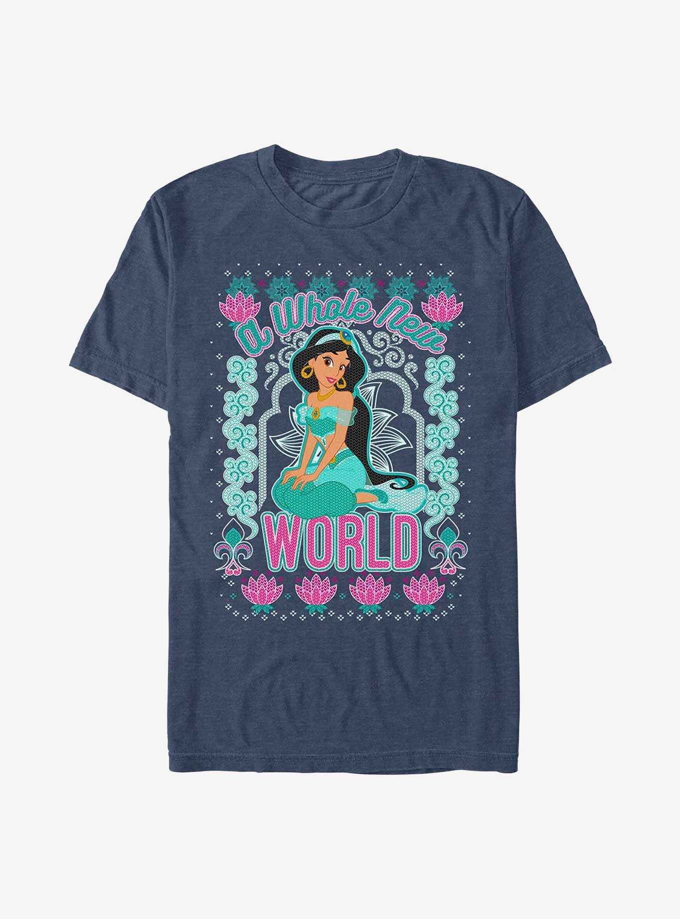Disney Princess Jasmine World Ugly Holiday T-Shirt, , hi-res
