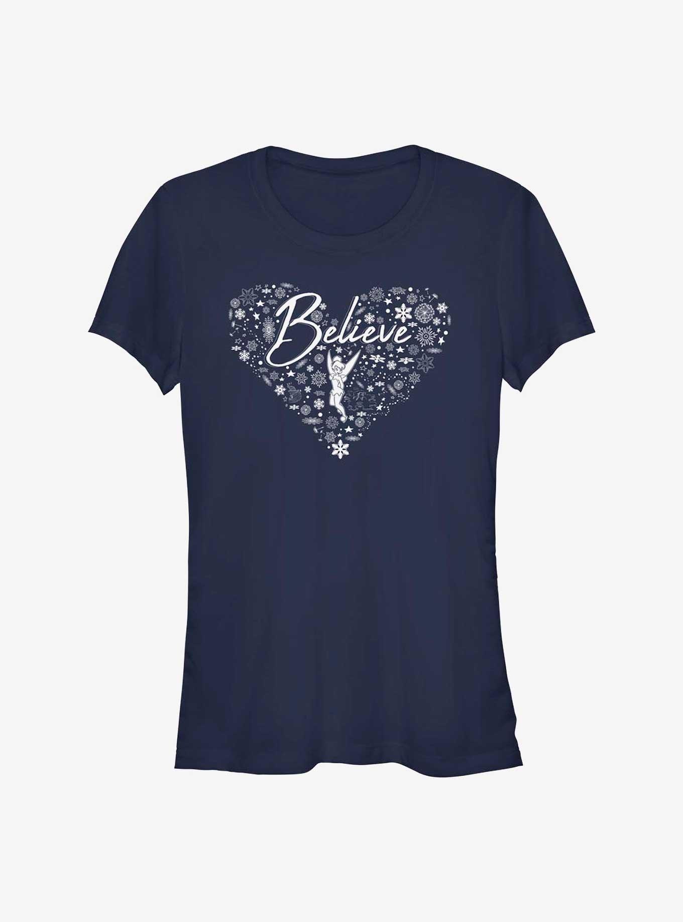 Disney Tinker Bell Believe Girls T-Shirt, NAVY, hi-res