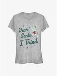 Disney Tinker Bell Dear Santa, I Tried Girls T-Shirt, ATH HTR, hi-res