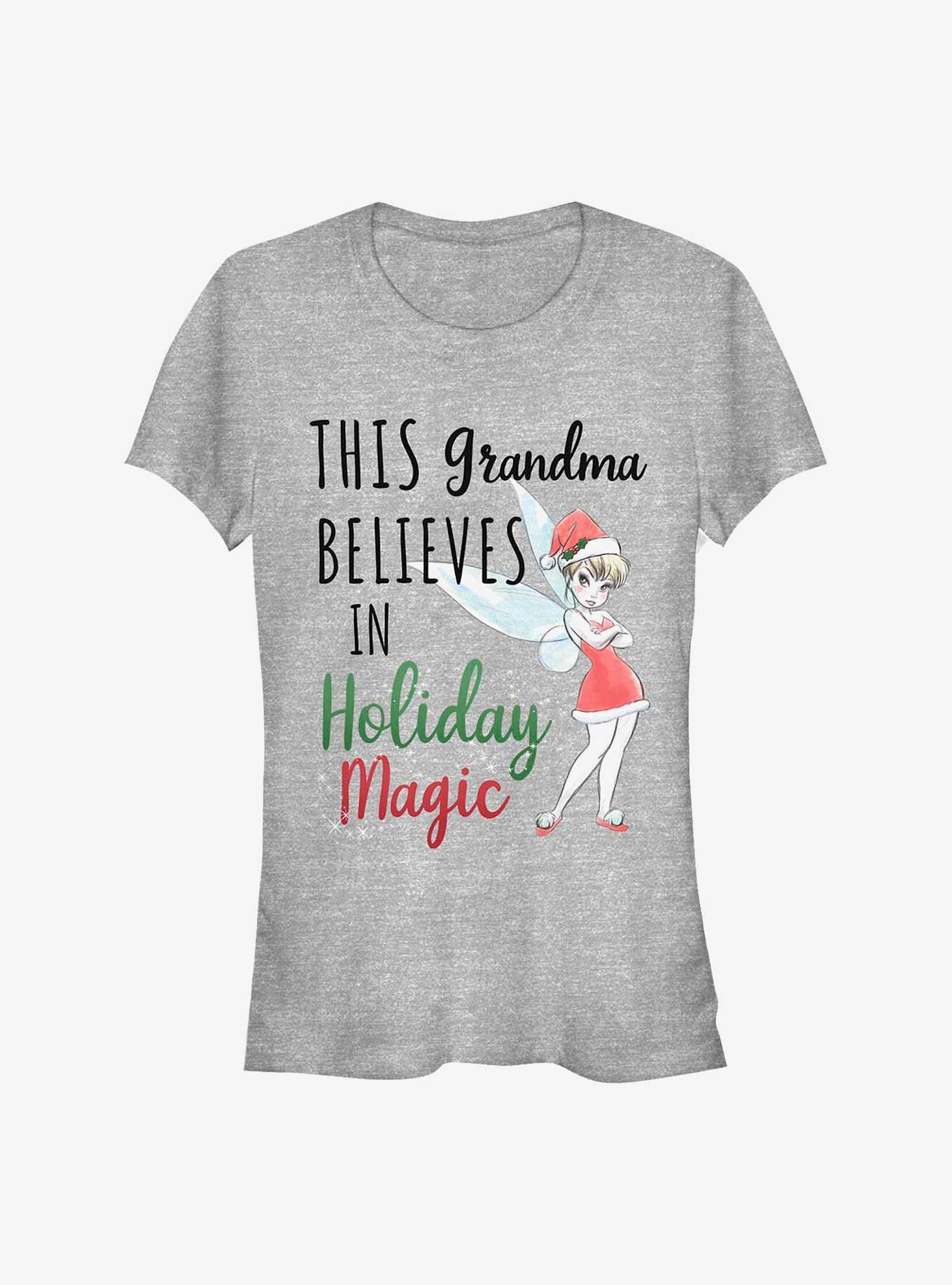 Disney Tinker Bell Grandma Holiday Magic Grandma Girls T-Shirt, ATH HTR, hi-res