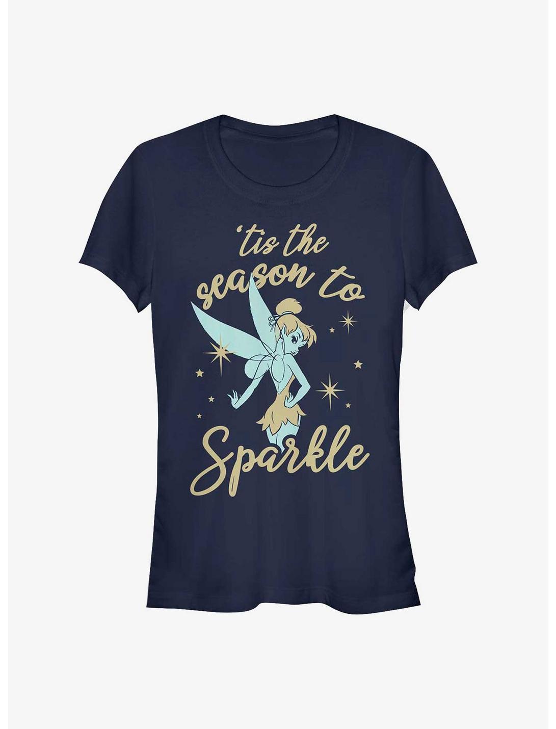 Disney Tinker Bell Sparkle Season Girls T-Shirt, NAVY, hi-res