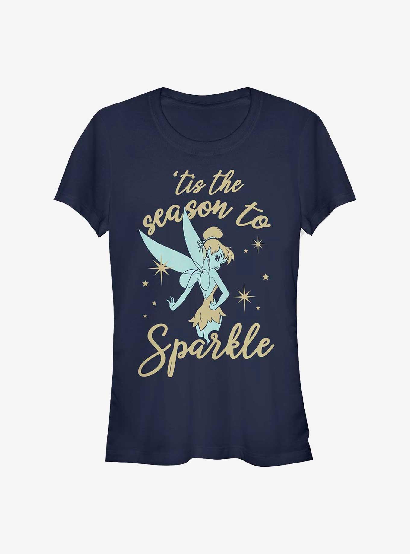 Disney Tinker Bell Sparkle Season Girls T-Shirt, NAVY, hi-res