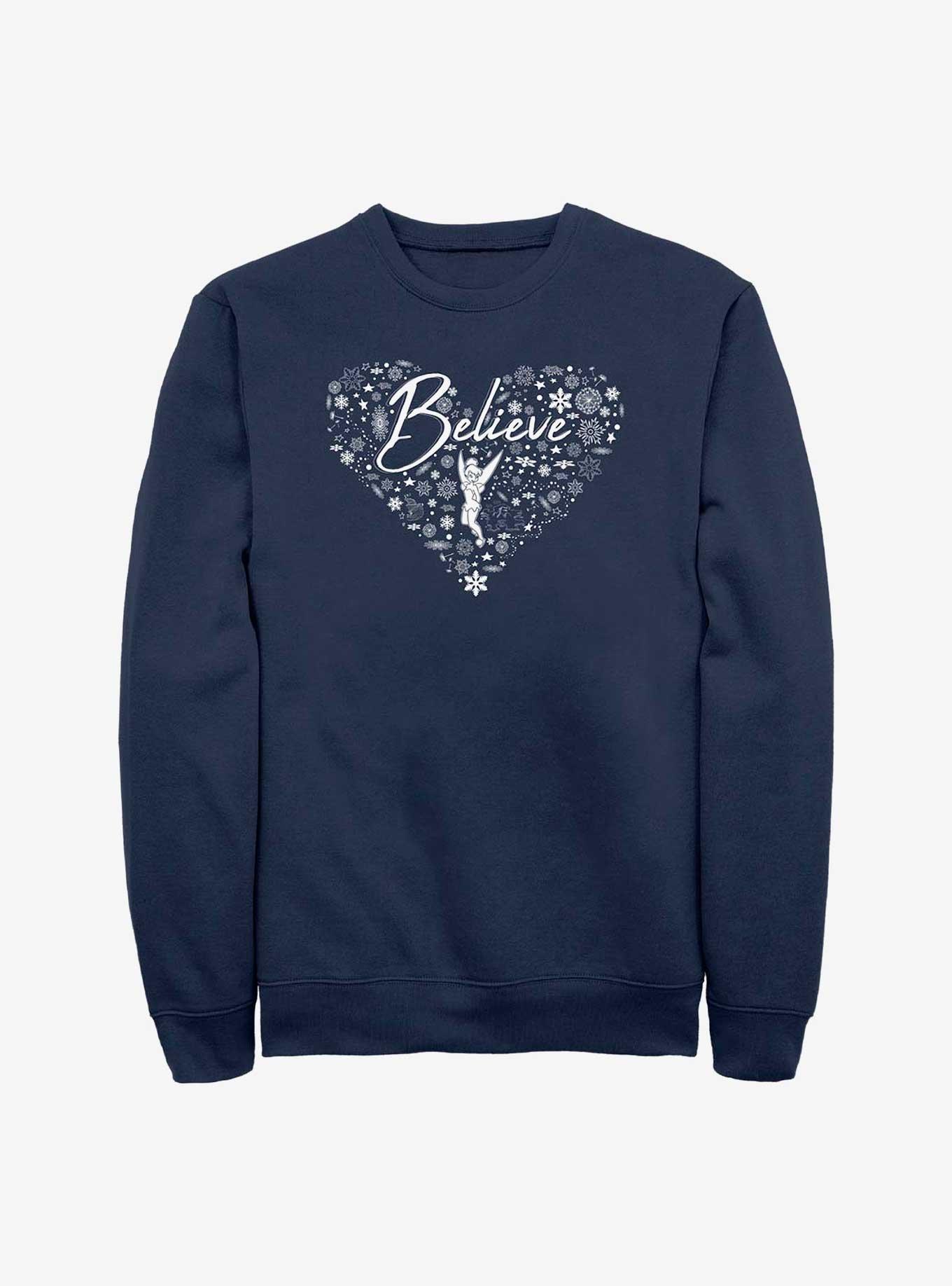 Disney Tinker Bell Believe Crew Sweatshirt, NAVY, hi-res