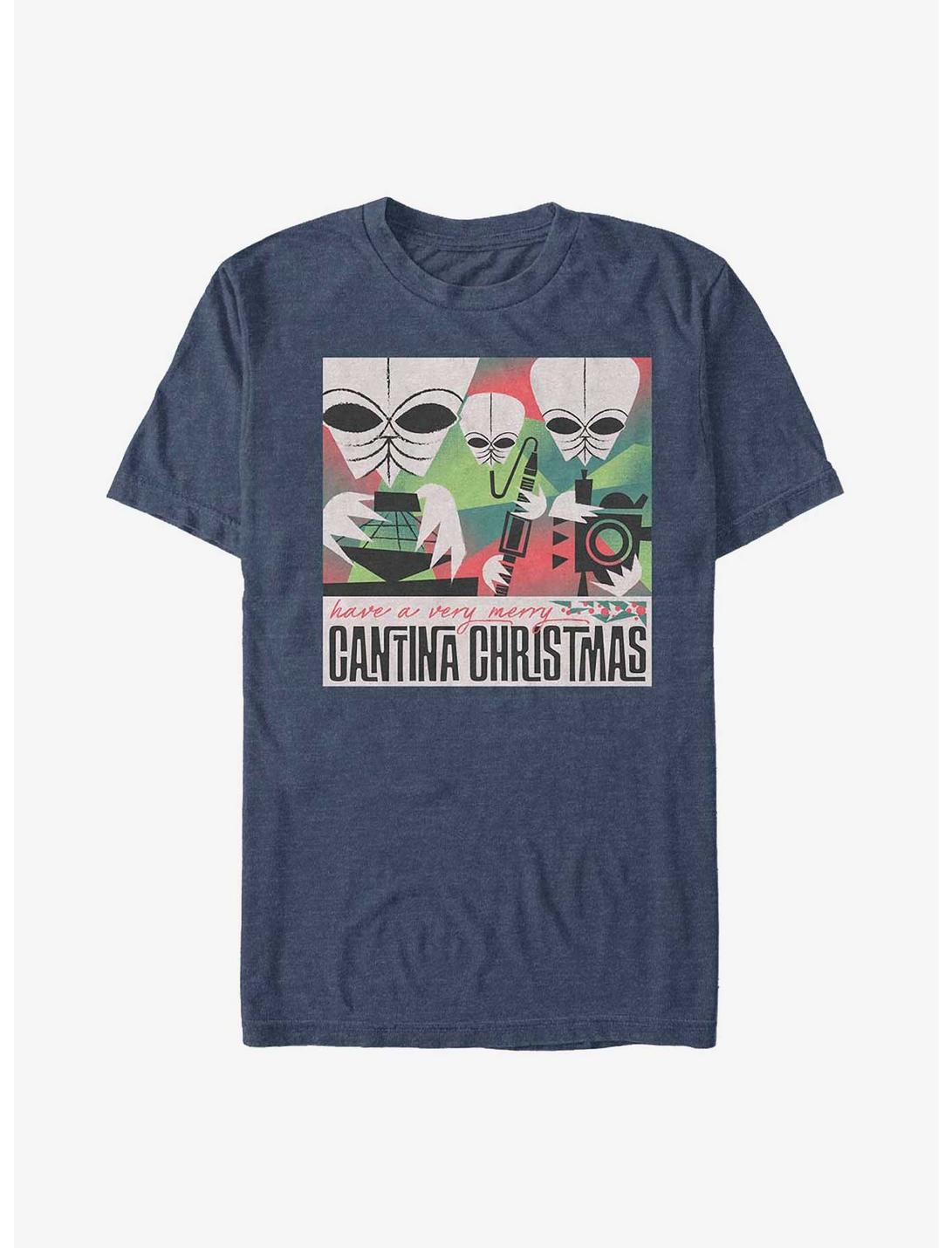 Star Wars Cantina Christmas T-Shirt, NAVY HTR, hi-res