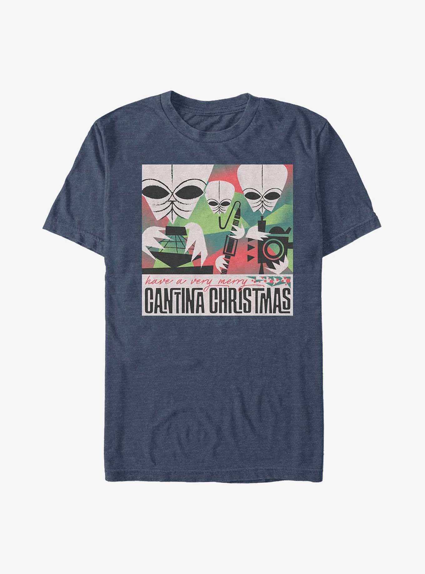 Star Wars Cantina Christmas T-Shirt, NAVY HTR, hi-res