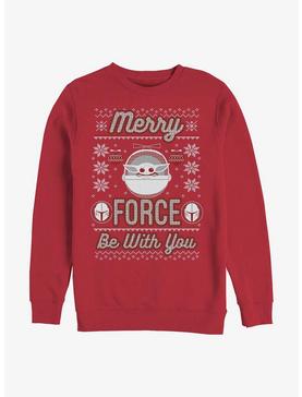 Star Wars The Mandalorian Merry Force The Child Crew Sweatshirt, , hi-res