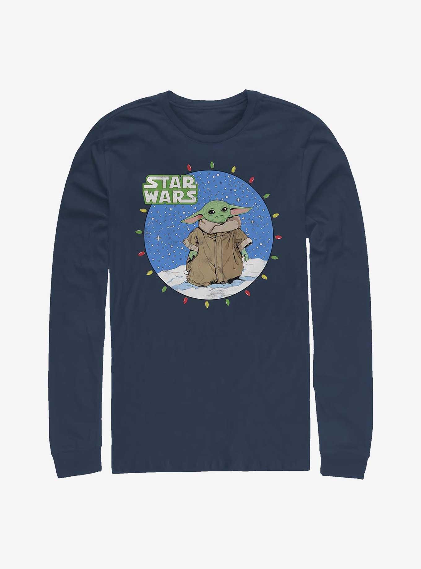 Star Wars The Mandalorian The Child Lights Long-Sleeve T-Shirt, NAVY, hi-res