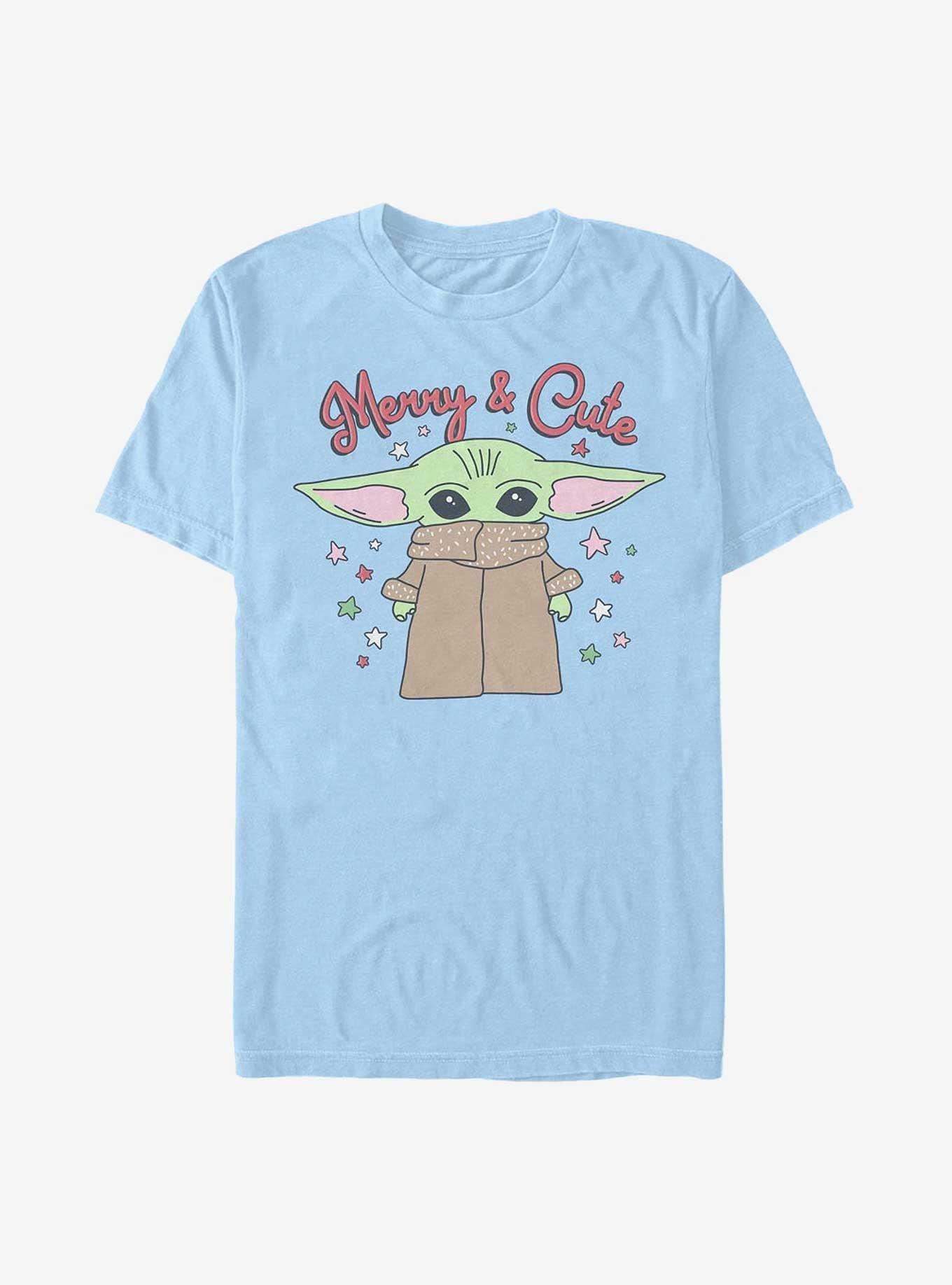 Star Wars The Mandalorian Merry And Cute The Child T-Shirt, LT BLUE, hi-res