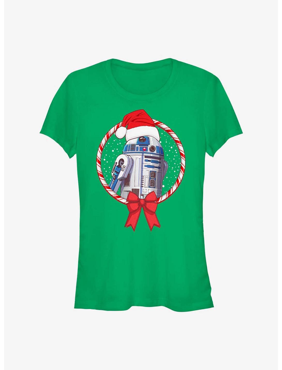 Star Wars: The Rise Of Skywalker R2-D2 Candy Cane Girls T-Shirt, KELLY, hi-res
