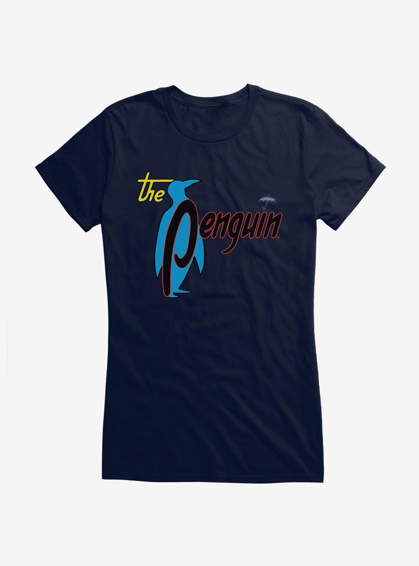 Batman The Penguin Logo Girls T-Shirt, NAVY, hi-res