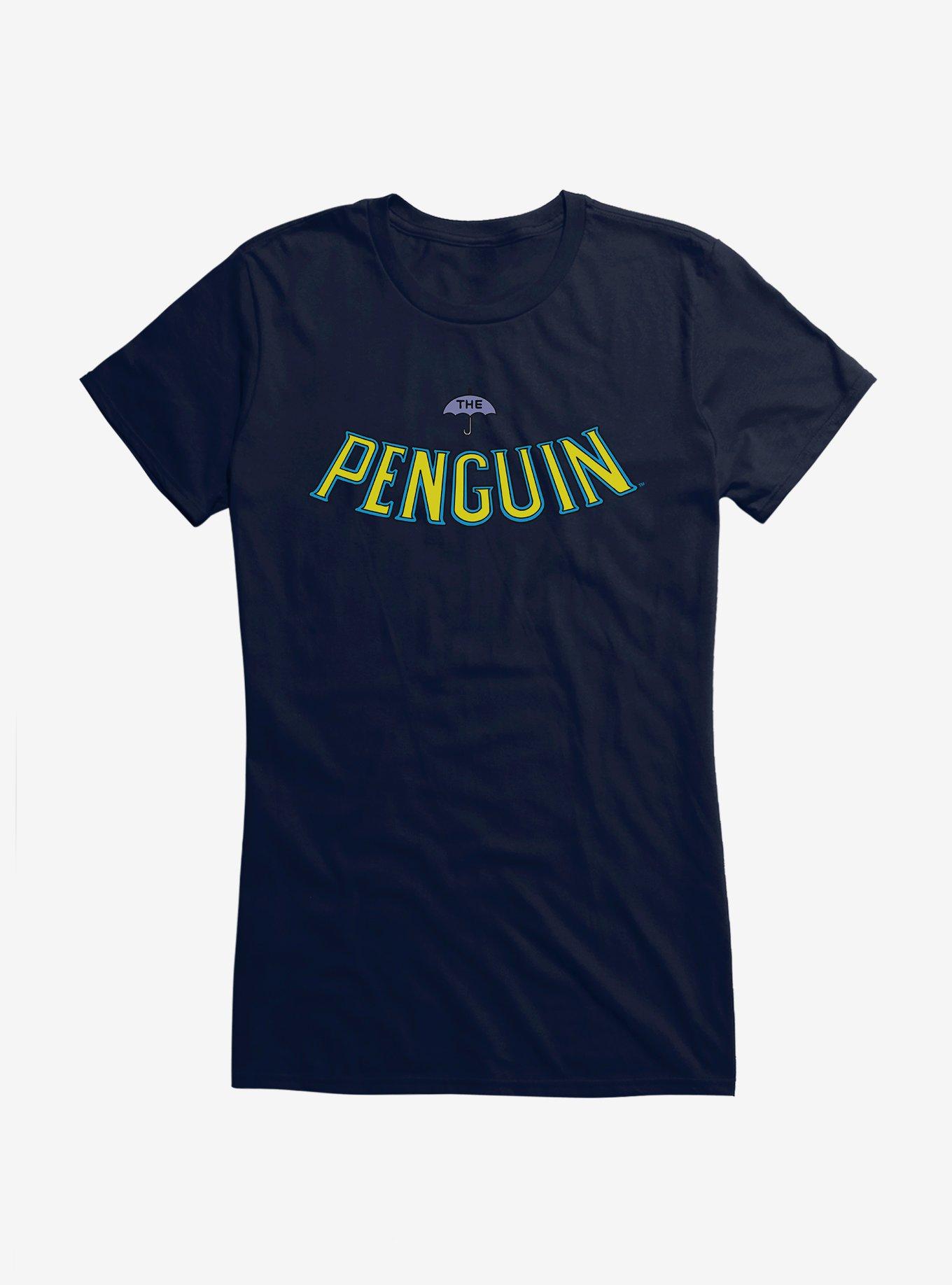 Batman The Penguin Umbrella Logo Girls T-Shirt, NAVY, hi-res