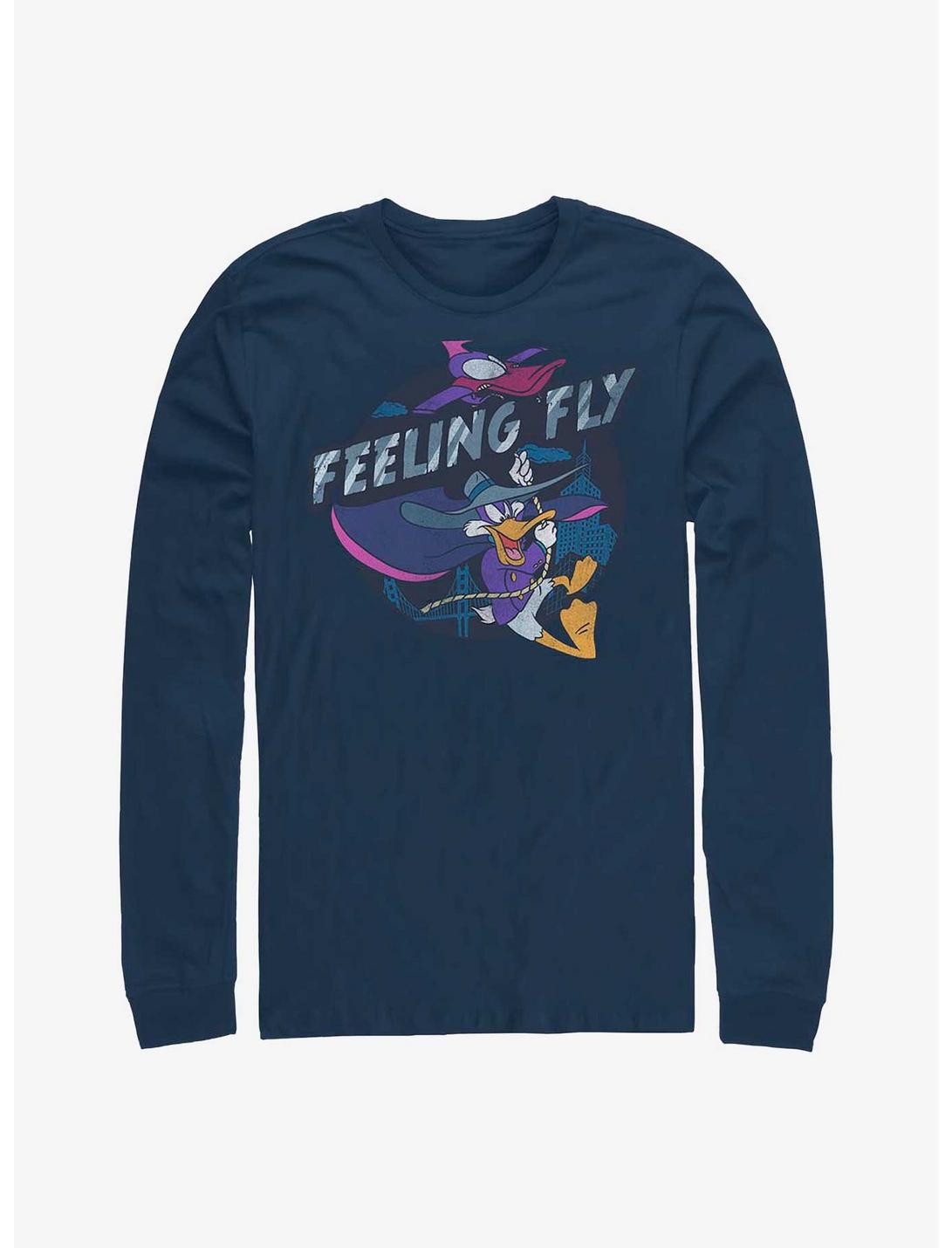 Disney Darkwing Duck Feeling Fly Long-Sleeve T-Shirt, NAVY, hi-res