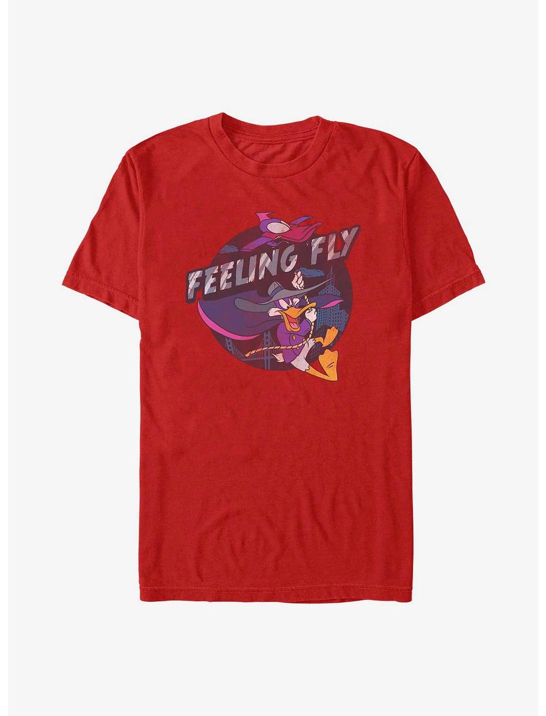 Disney Darkwing Duck Feeling Fly T-Shirt, RED, hi-res