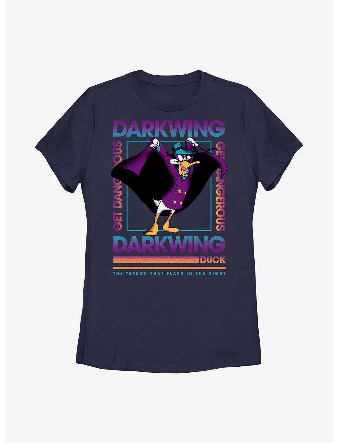 Disney Darkwing Duck Box Womens T-Shirt, NAVY, hi-res