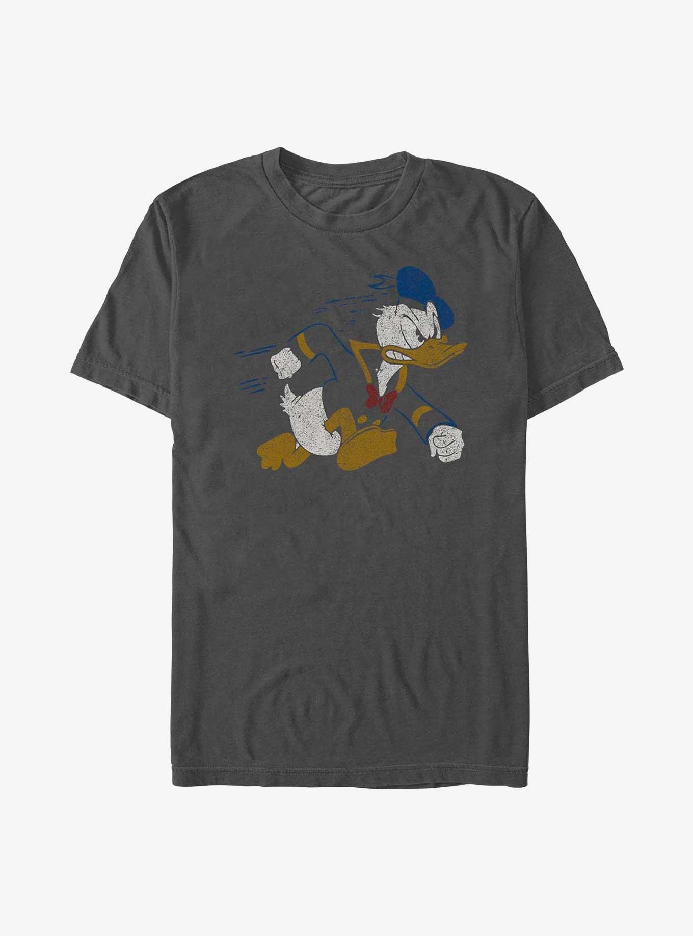 Disney DuckTales Dashing Angry Donald Duck T-Shirt - GREY | BoxLunch