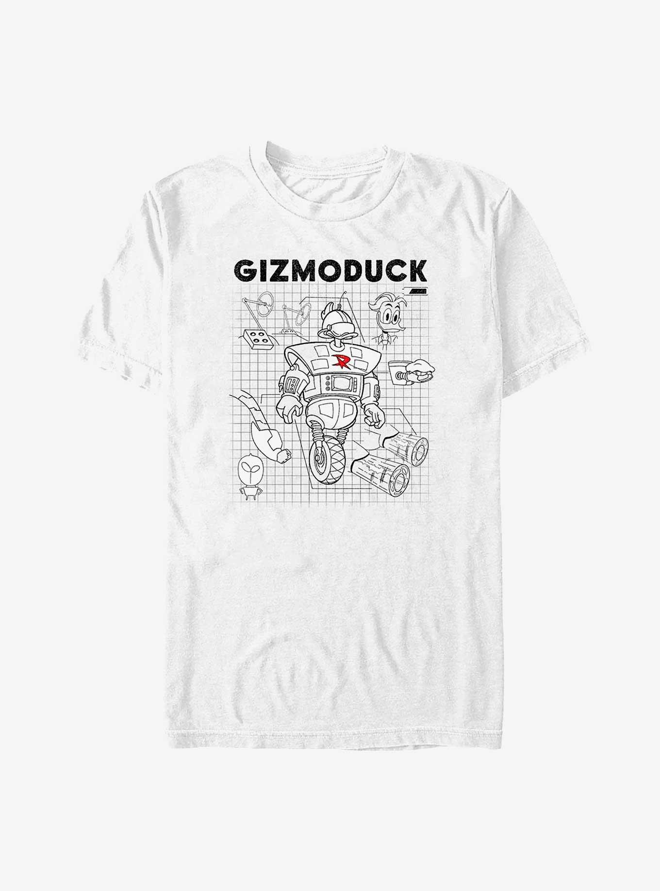 Disney DuckTales Gizmoduck Schematic T-Shirt, WHITE, hi-res