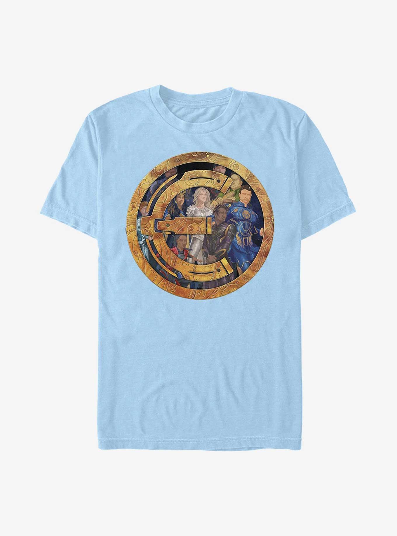 Marvel Eternals Badge Group Shot T-Shirt, LT BLUE, hi-res
