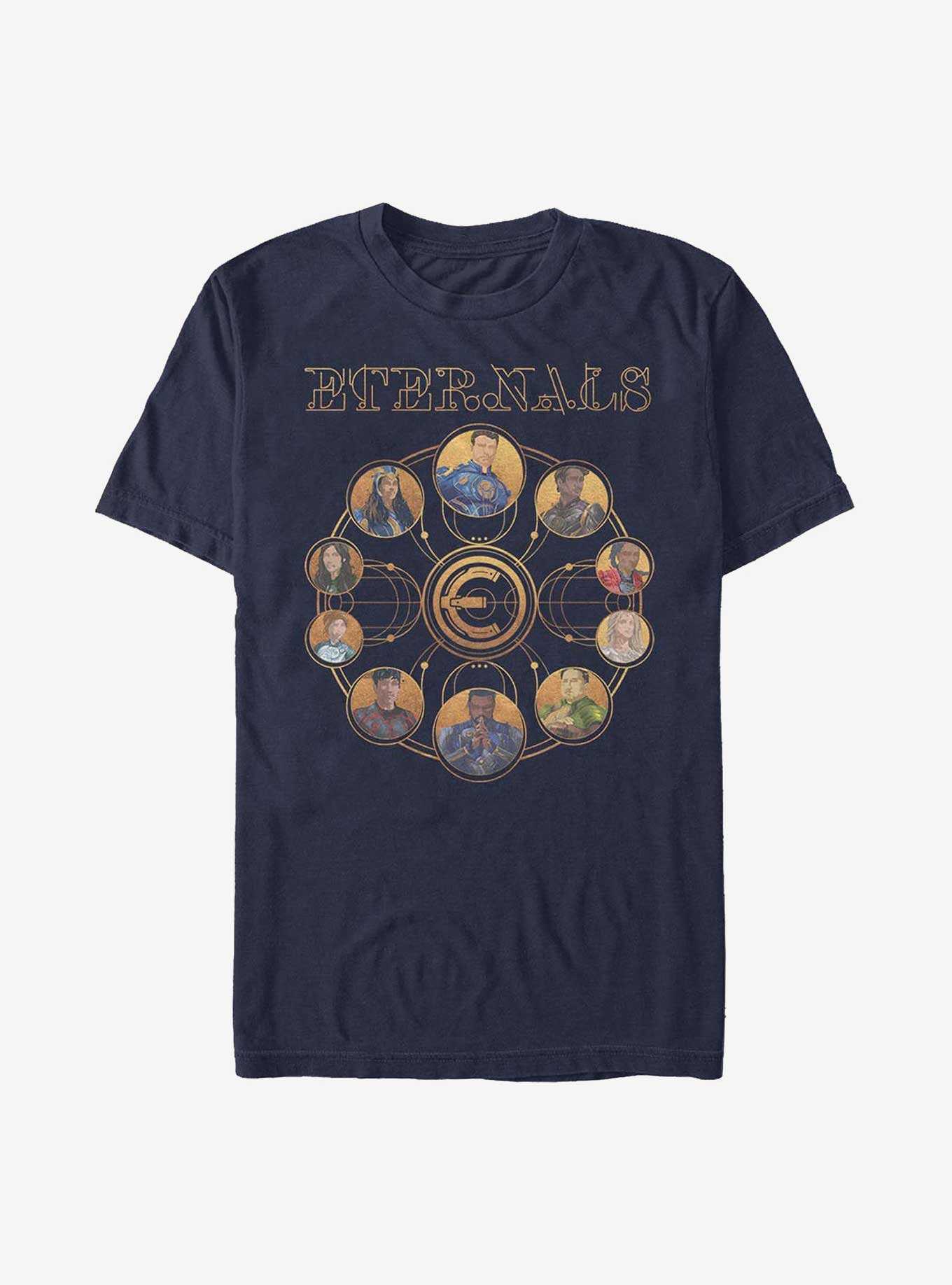 Marvel Eternals Circular Gold Group T-Shirt, , hi-res