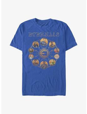 Marvel Eternals Circular Gold Group T-Shirt, ROYAL, hi-res