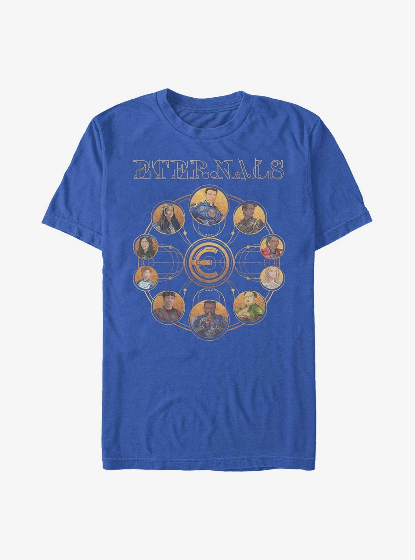 Marvel Eternals Circular Gold Group T-Shirt, , hi-res