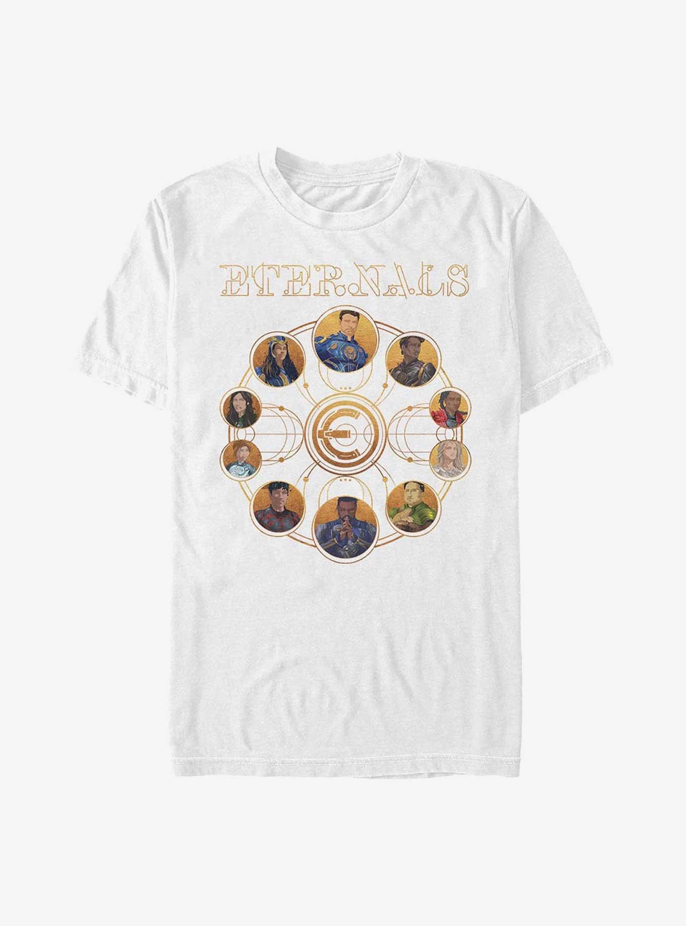 Marvel Eternals Circular Gold Group T-Shirt, , hi-res