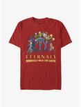 Marvel Eternals Cartoon Group Shot T-Shirt, RED, hi-res