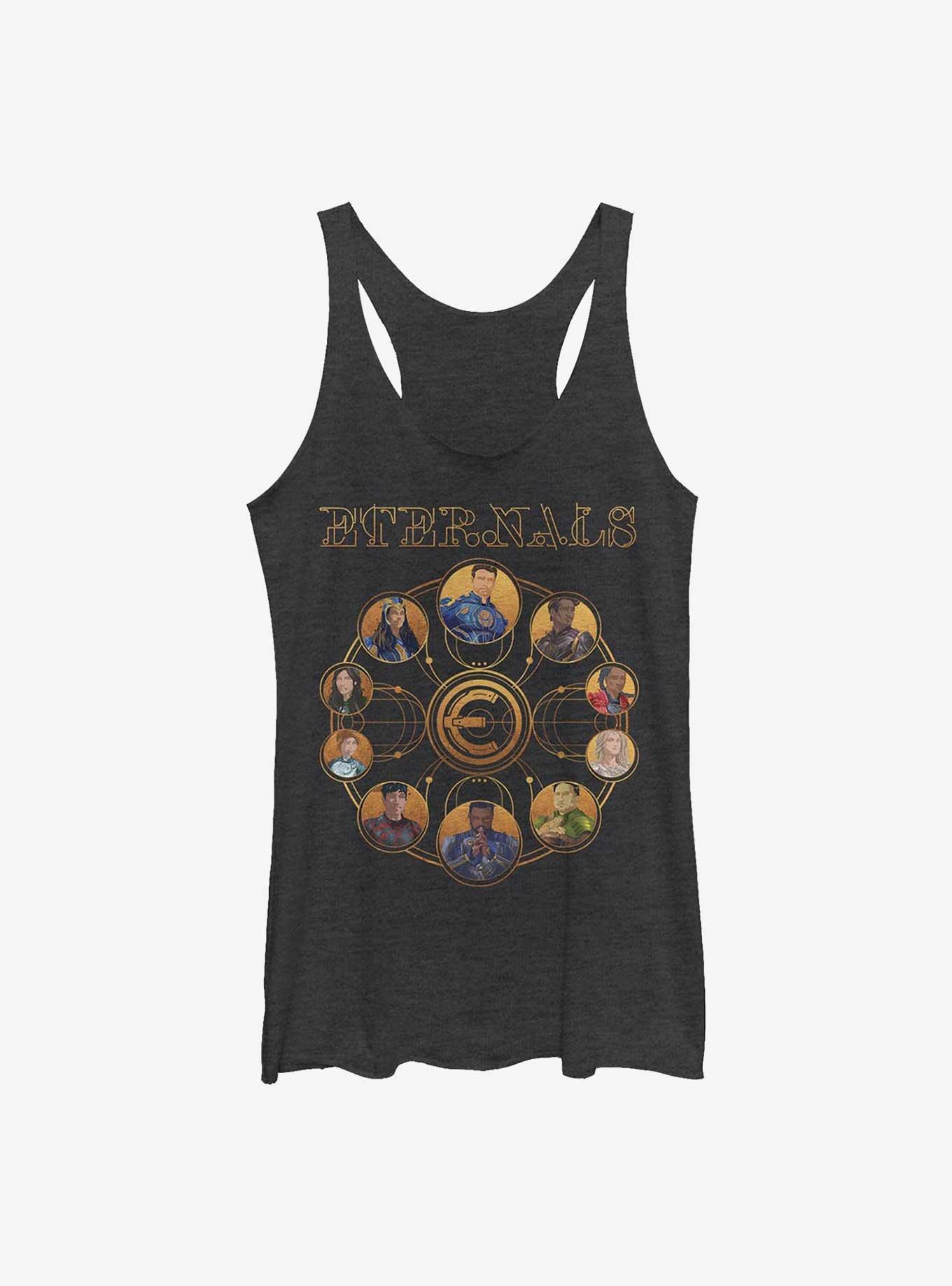 Marvel Eternals Circular Gold Group Womens Tank Top, , hi-res