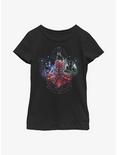 Marvel Eternals Four Celestials Youth Girls T-Shirt, BLACK, hi-res