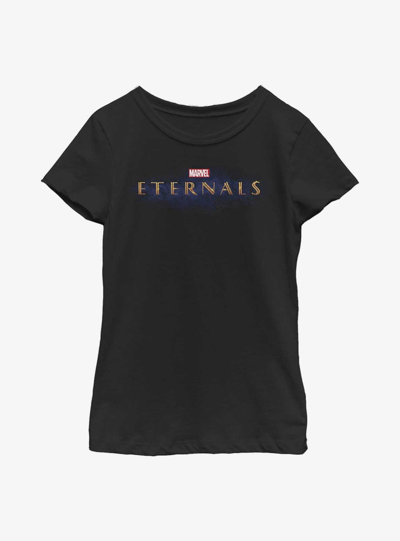 Marvel Eternals Logo Youth Girls T-Shirt, BLACK, hi-res
