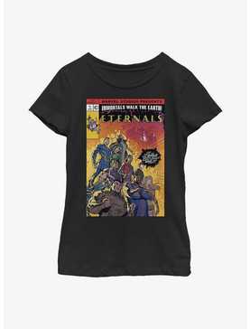 Marvel Eternals Halftone Comic Book Cover Youth Girls T-Shirt, , hi-res