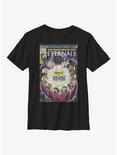 Marvel Eternals Vintage Comic Book Cover The Uni-Mind Youth T-Shirt, BLACK, hi-res
