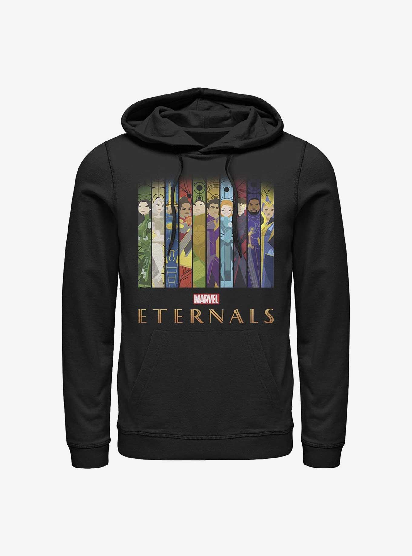 Marvel Eternals Vertical Panels Hoodie, BLACK, hi-res